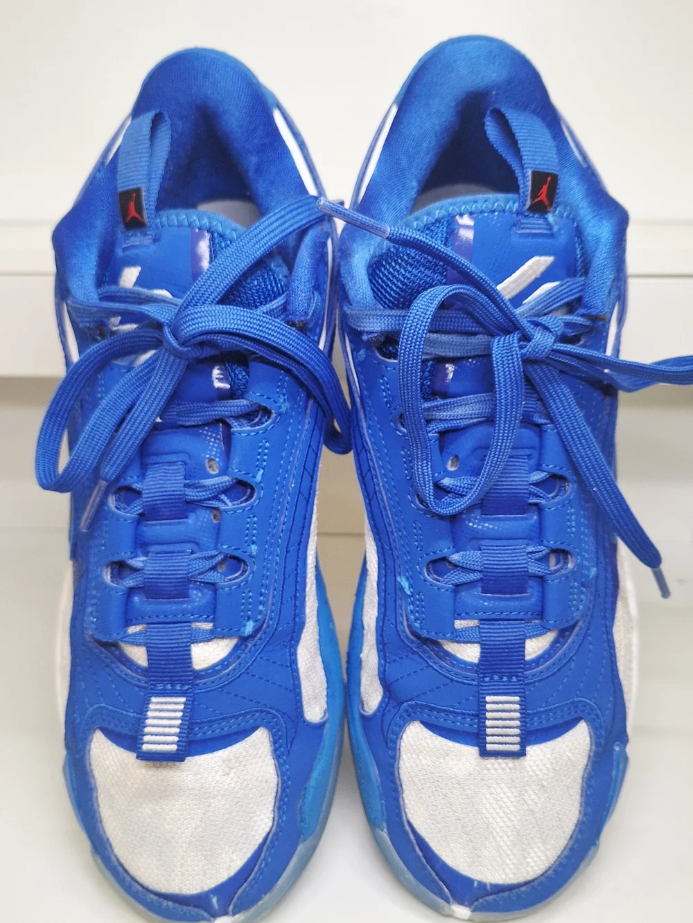 Jordan Blue and White Sneakers